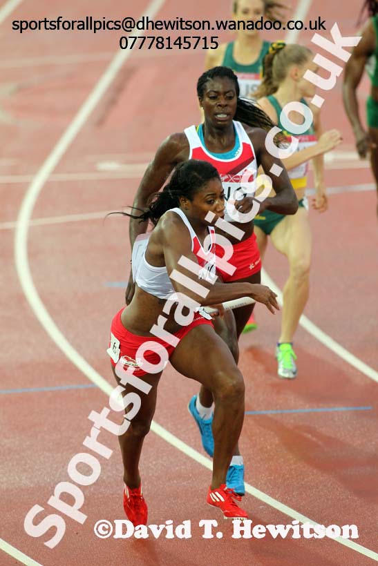 England in the 4 x 400 metres at the Commonwealth Games, Glasgow. Photo: David T. Hewitson/Sports for All Pics